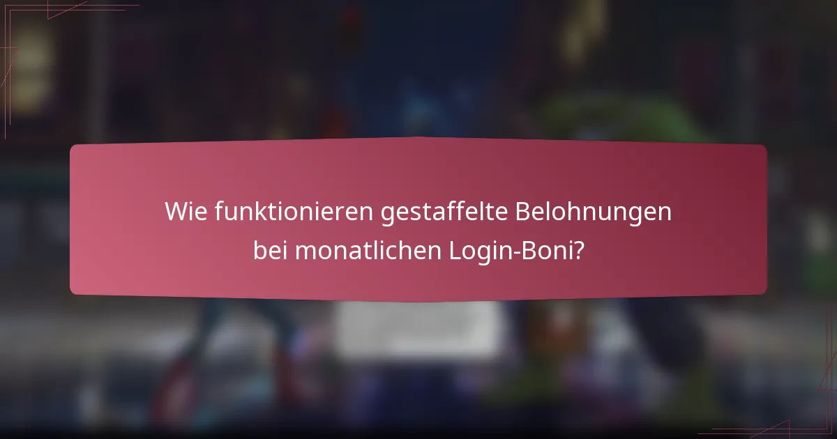 Wie funktionieren gestaffelte Belohnungen bei monatlichen Login-Boni?